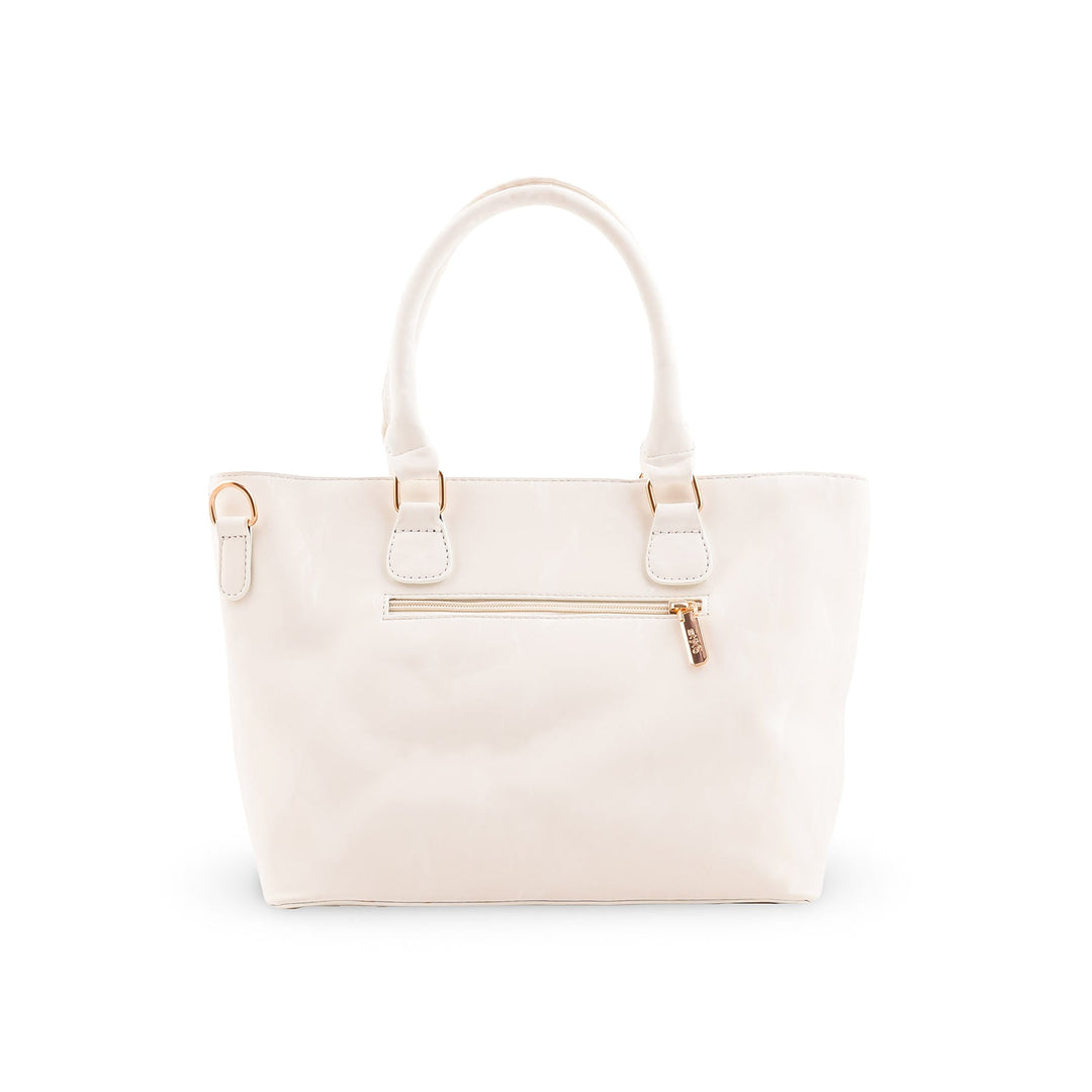 White Formal Shoulder Bag For Ladies P36452