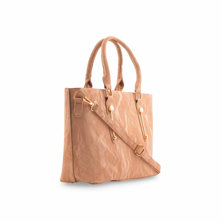 Beige Formal Shoulder Bag For Ladies P36452
