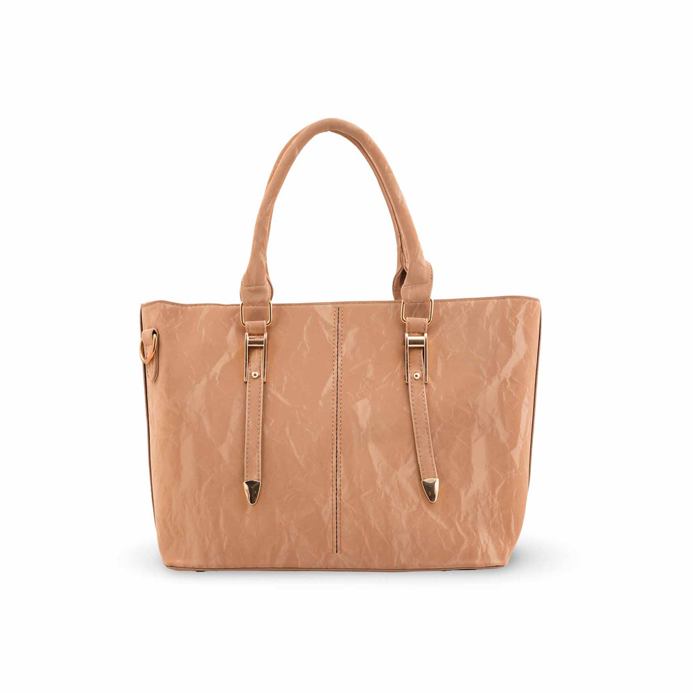 Beige Formal Shoulder Bag For Women P36453