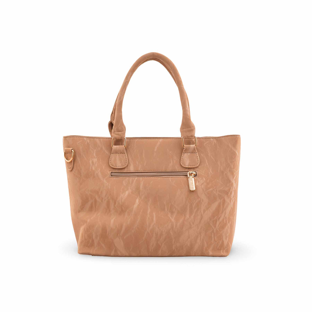 Beige Formal Shoulder Bag For Women P36453