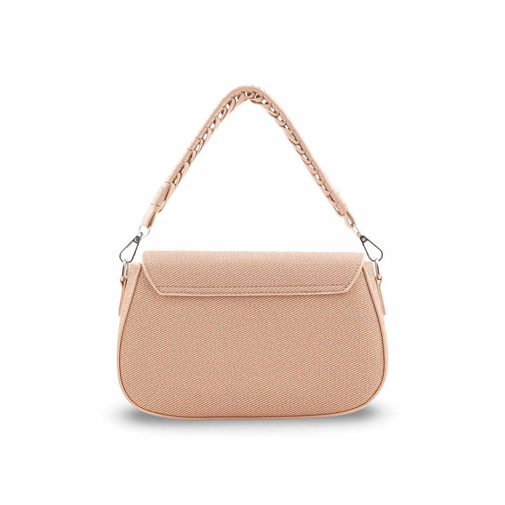 Beige Formal Shoulder Bag For Ladies P36456
