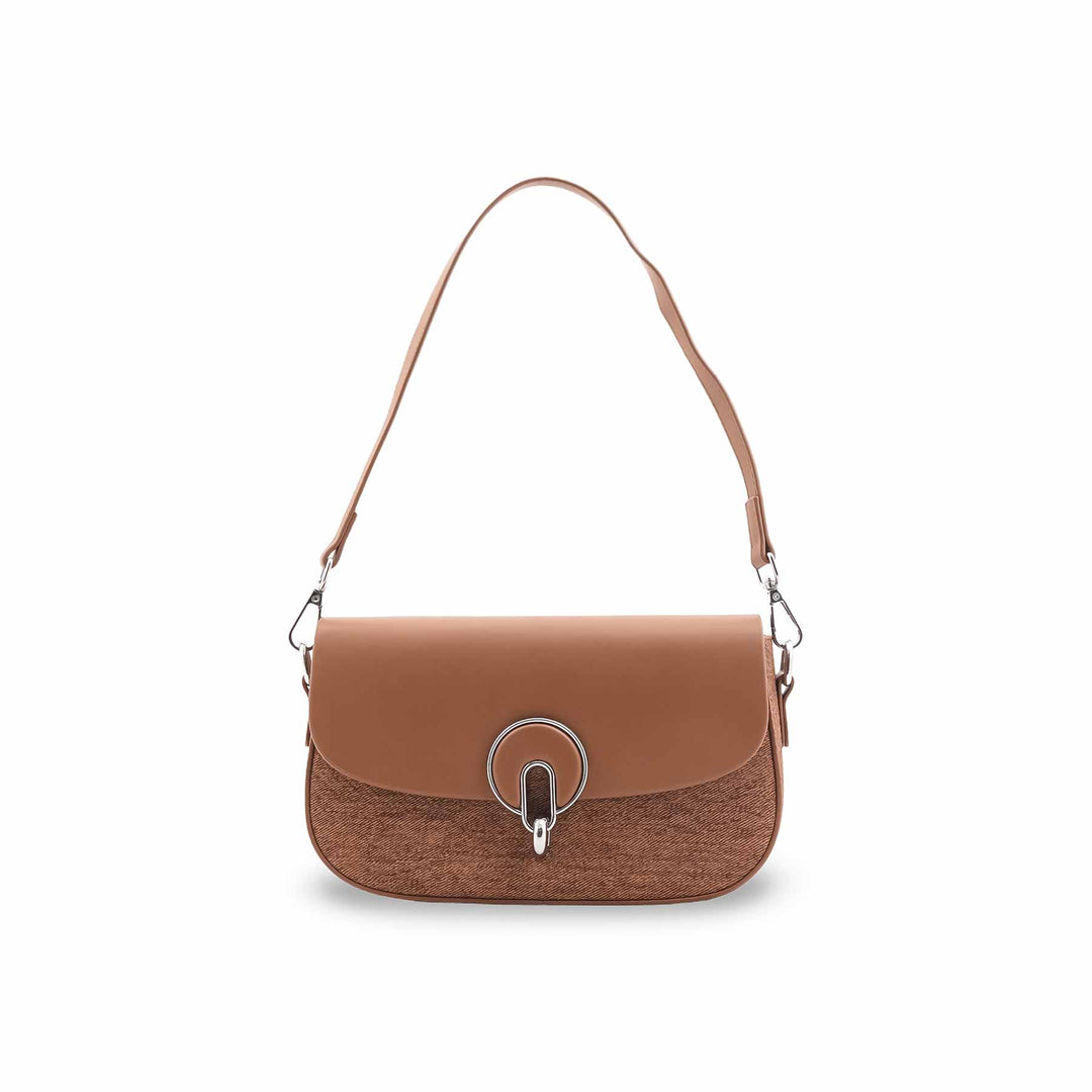 Brown Formal Shoulder Bag For Ladies P36457
