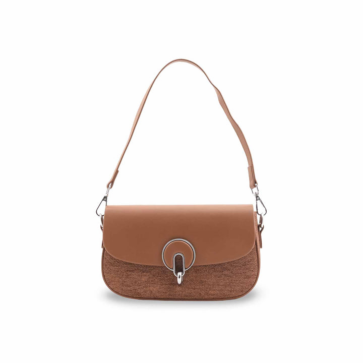 Brown Formal Shoulder Bag For Ladies P36457