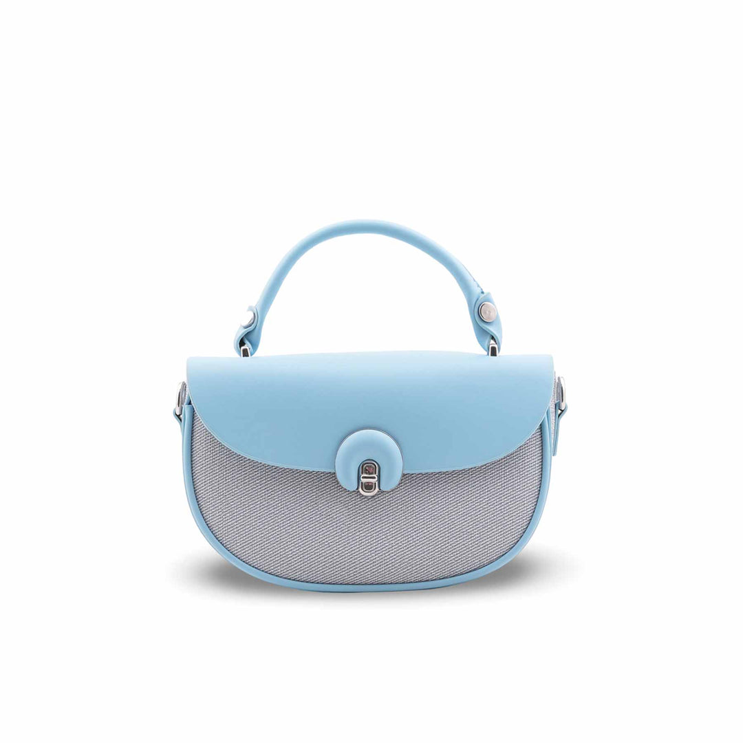 Sky Blue Formal Shoulder Bag For Women P36458