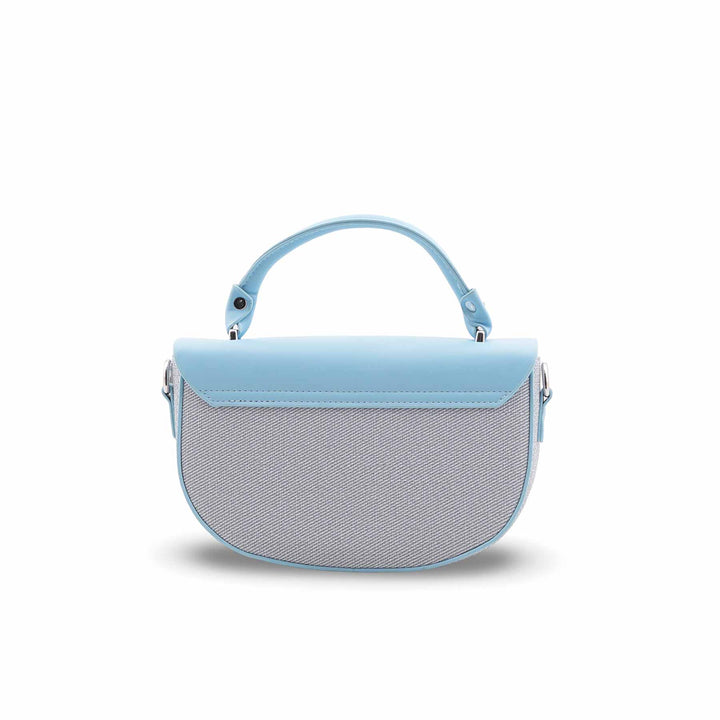 Sky Blue Formal Shoulder Bag For Women P36458