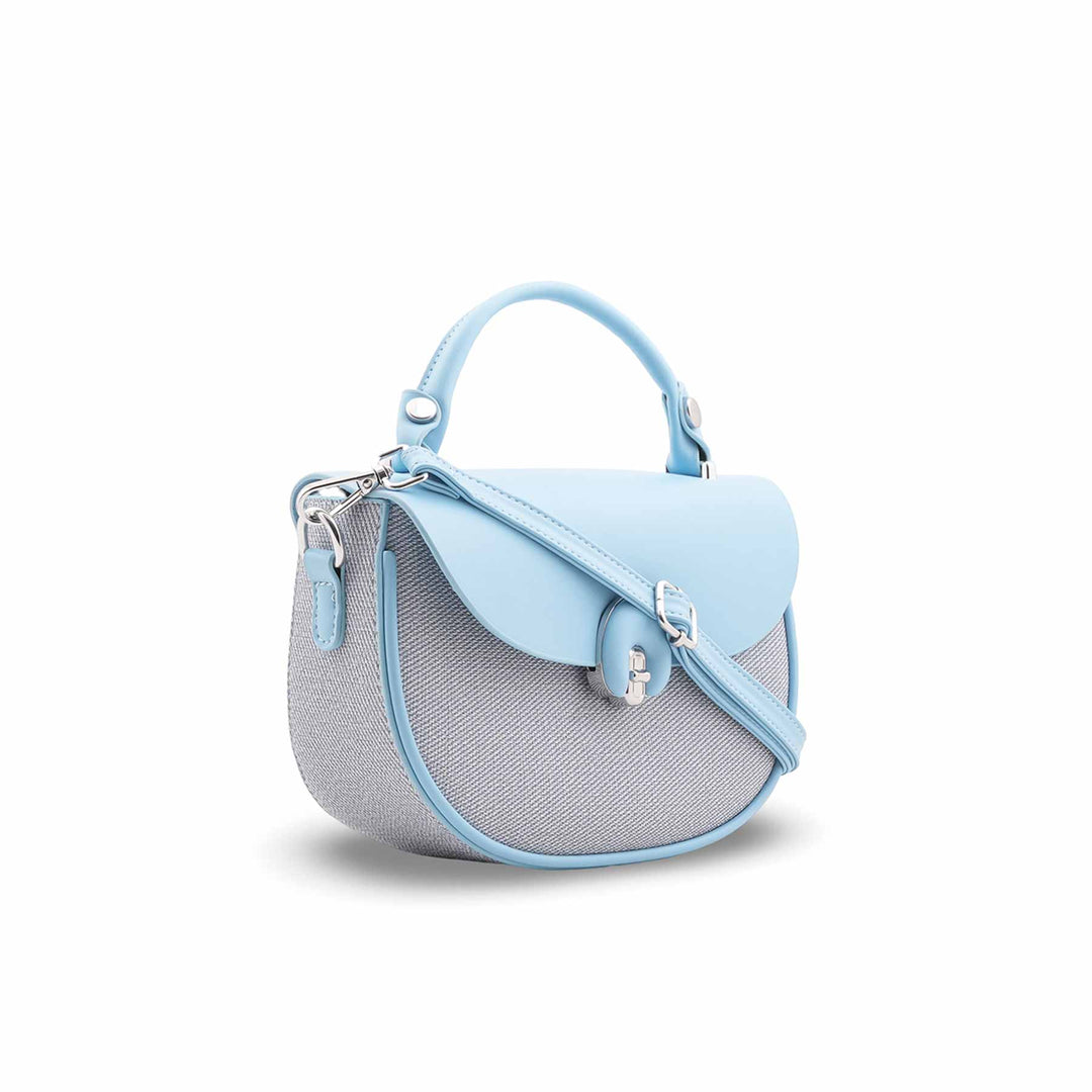 Sky Blue Formal Shoulder Bag For Women P36458