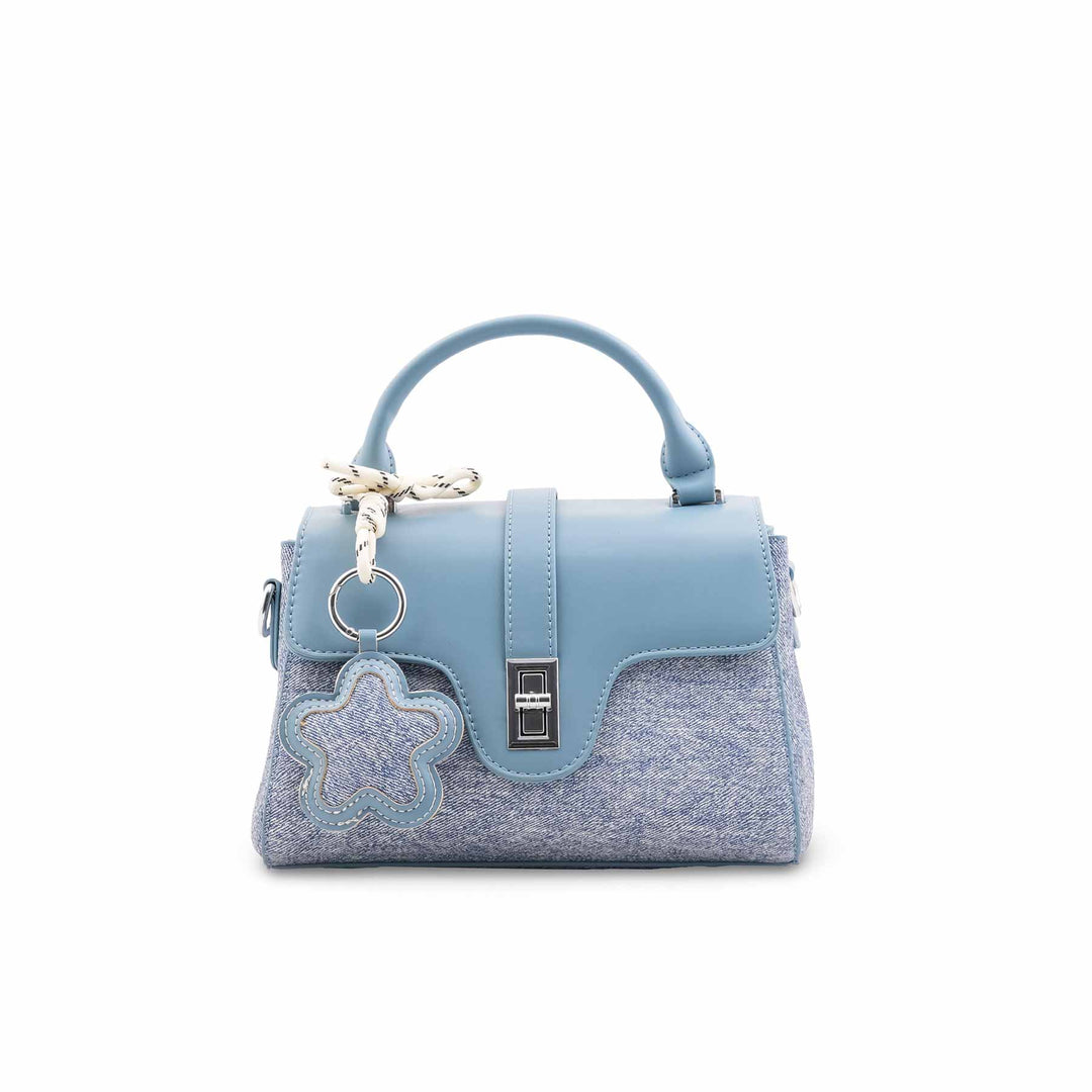 Sky Blue Formal Shoulder Bag For Ladies P36459
