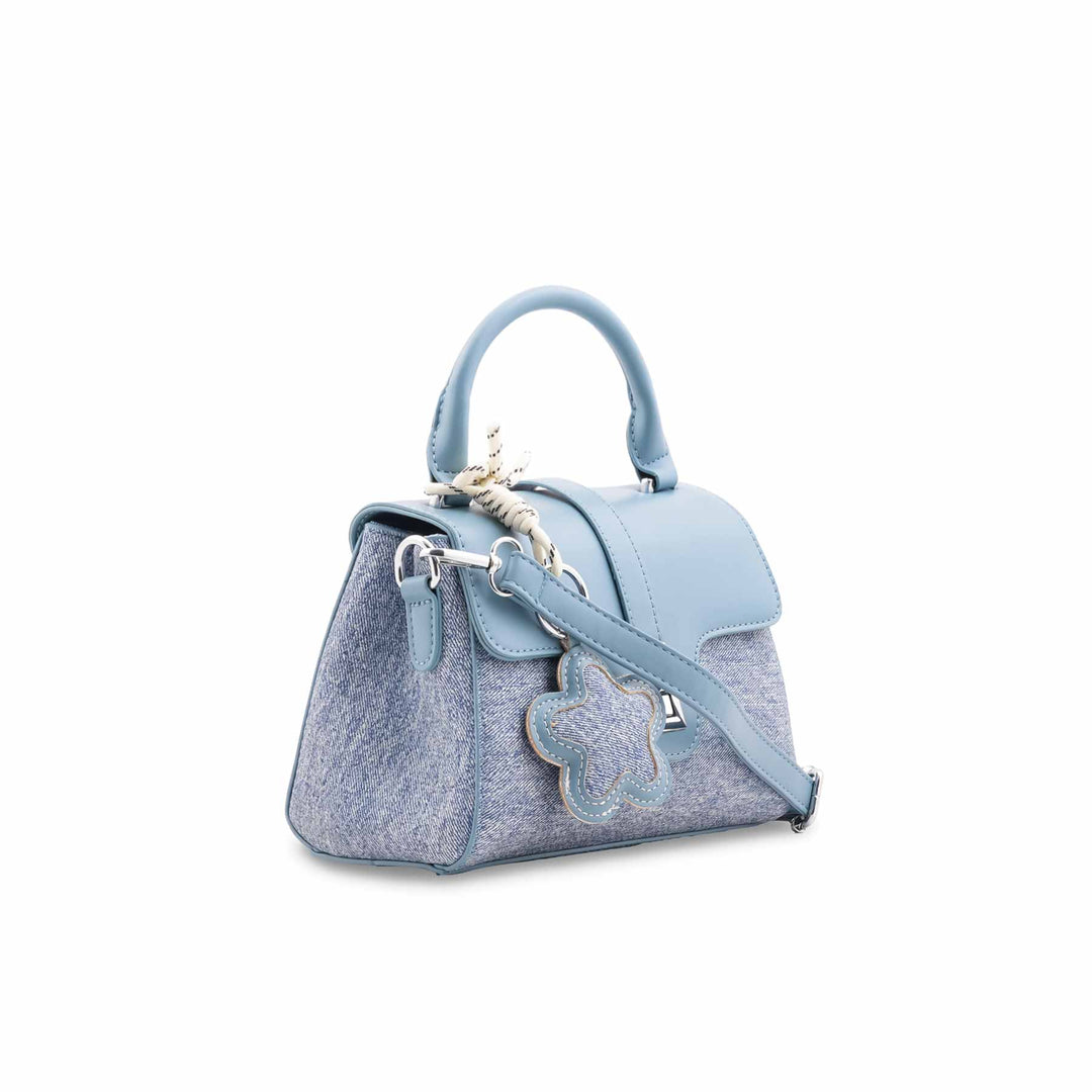 Sky Blue Formal Shoulder Bag For Ladies P36459
