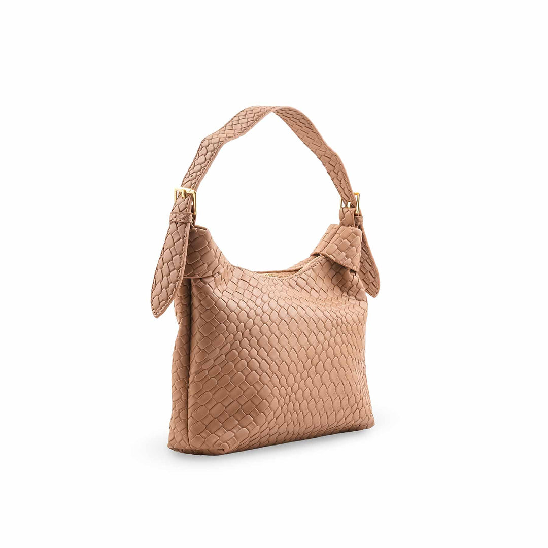 Beige Formal Shoulder Bag For Women P36462