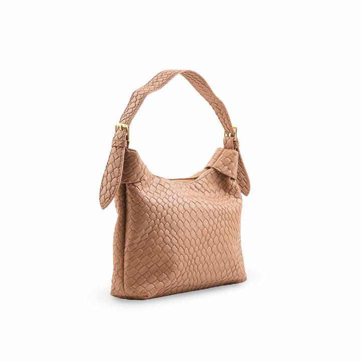 Beige Formal Shoulder Bag For Women P36462