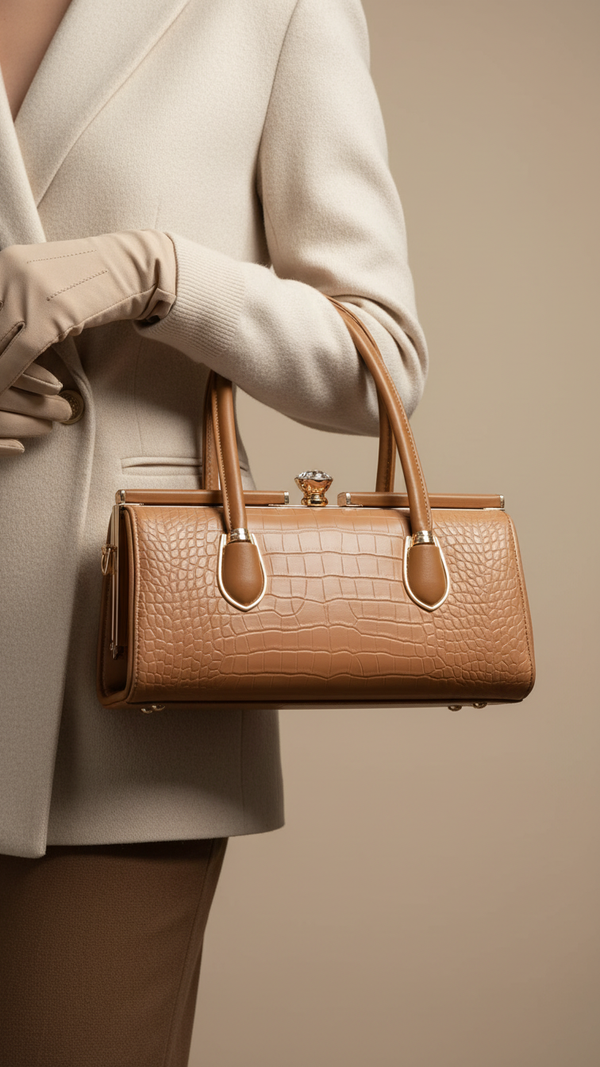 Beige Formal Hand Bag For Women P36464