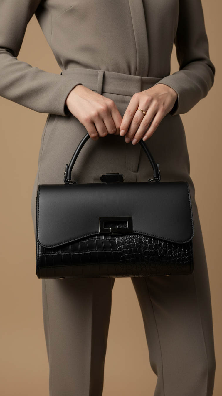 Black Formal Hand Bag For Women P36465