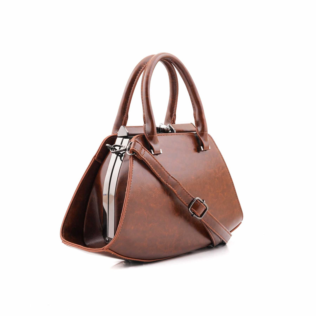 Coffee Formal Hand Bag For Women P36471