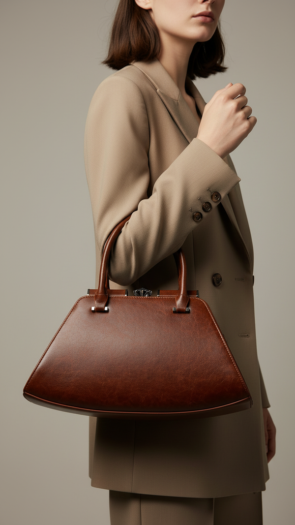 Coffee Formal Hand Bag For Women P36471