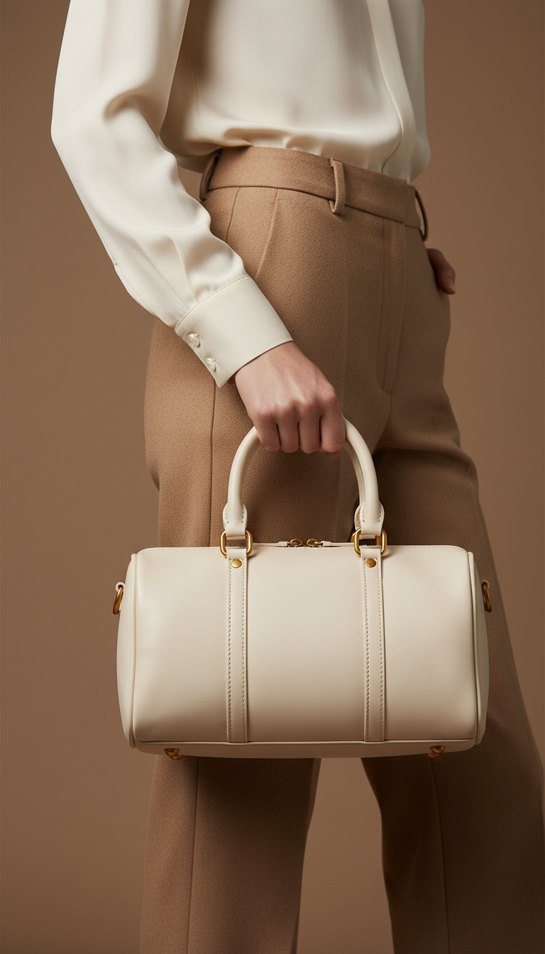 Cream Formal Hand Bag For Women P36478