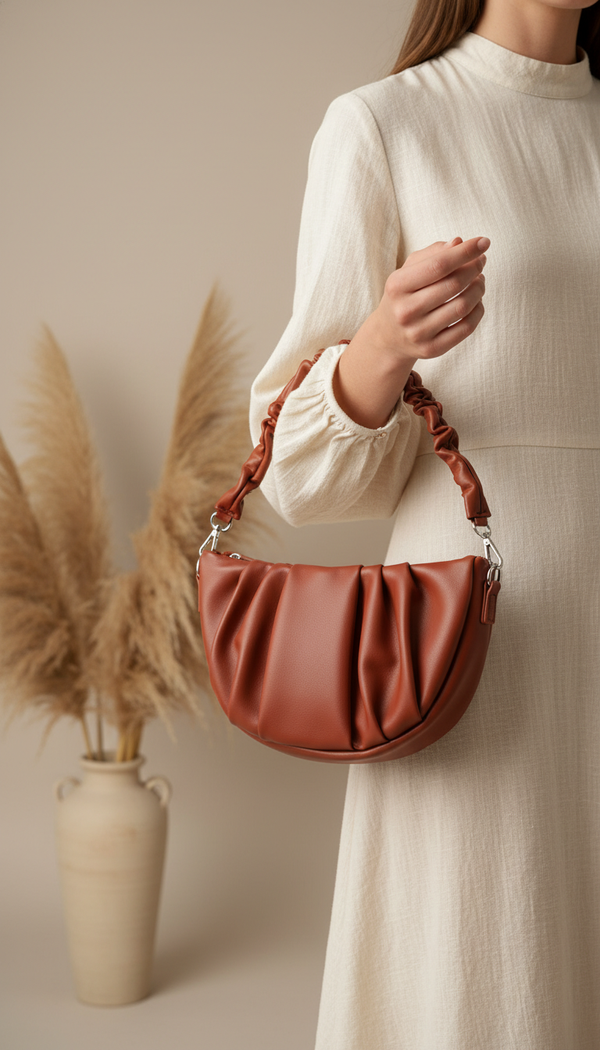 Maroon Formal Shoulder Bag For Ladies P36481