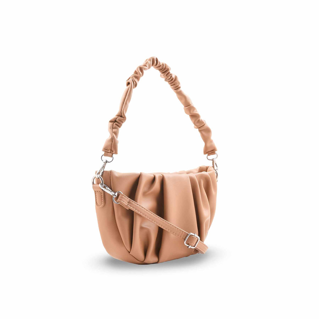 Beige Formal Shoulder Bag For Ladies P36481