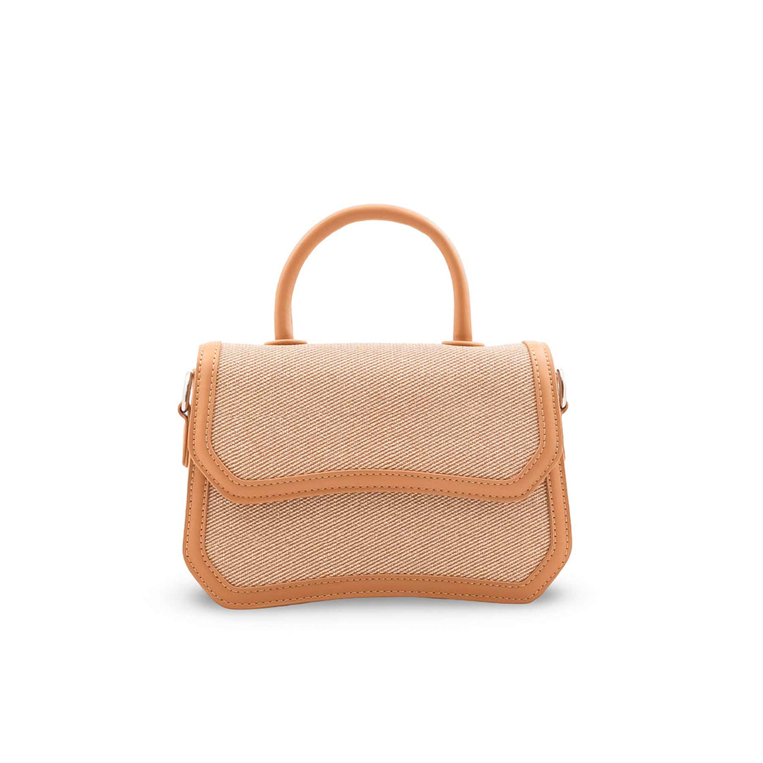 Beige Formal Shoulder Bag For Ladies P36482