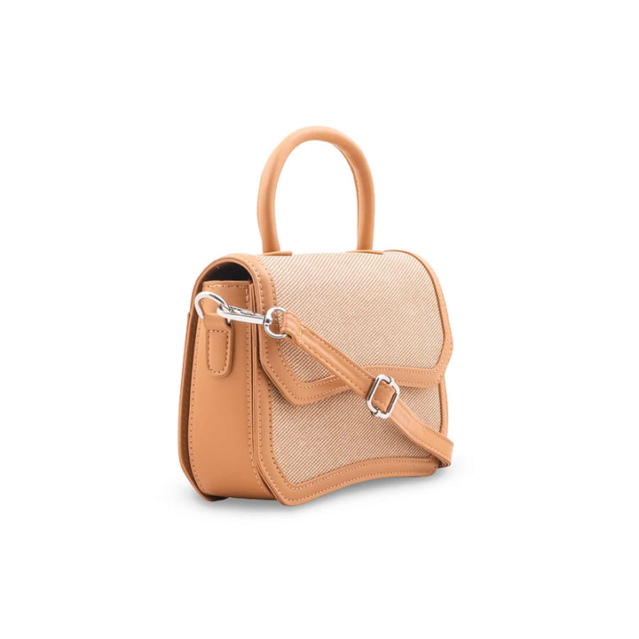 Beige Formal Shoulder Bag For Ladies P36482