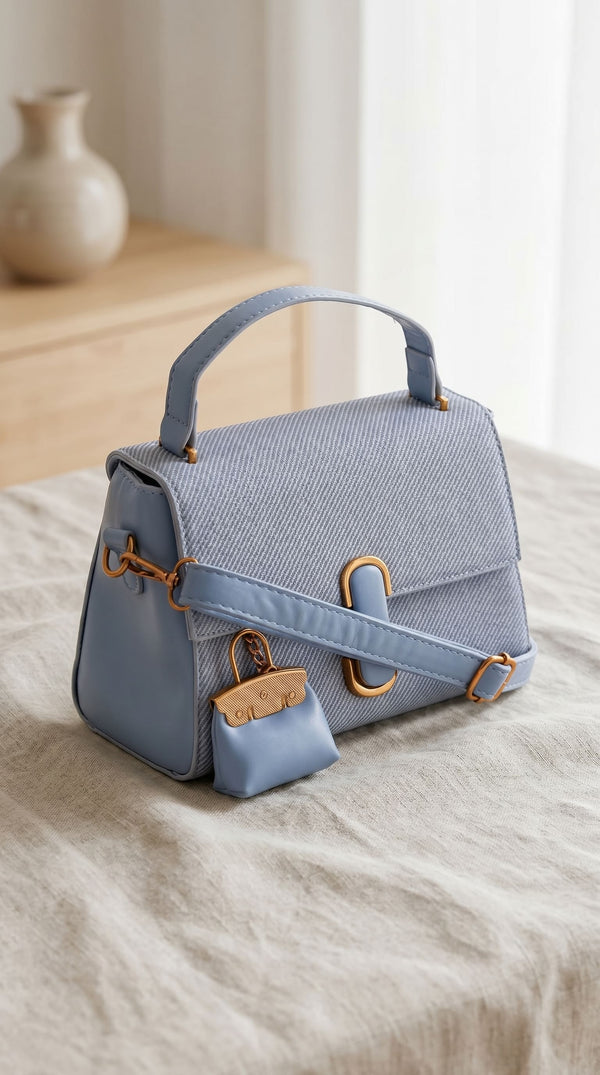Sky Blue Formal Hand Bag For Women P36508