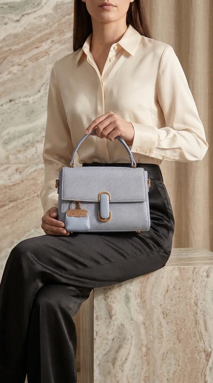 Sky Blue Formal Hand Bag For Women P36508