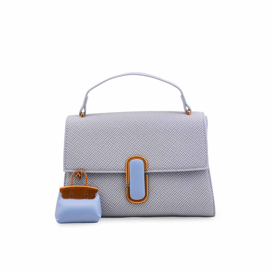 Sky Blue Formal Hand Bag For Women P36508