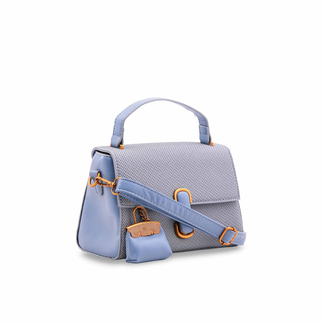 Sky Blue Formal Hand Bag For Women P36508