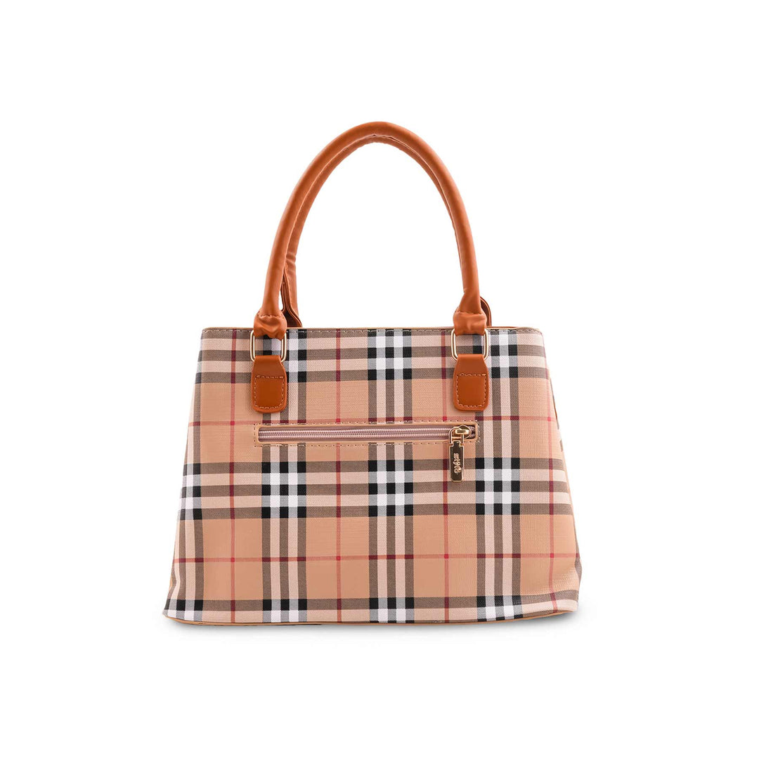 Beige Formal Hand Bag For Ladies P36527
