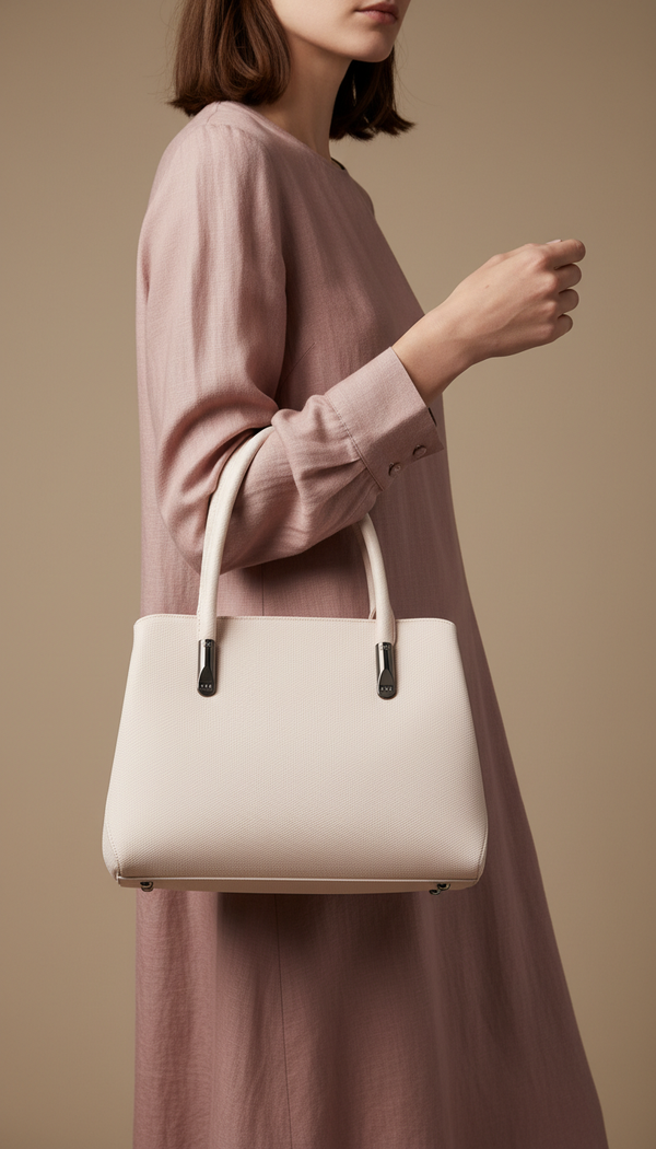 White Formal Hand Bag For Women P36534