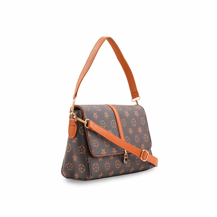 Coffee Formal Shoulder Bag For Ladies P36540