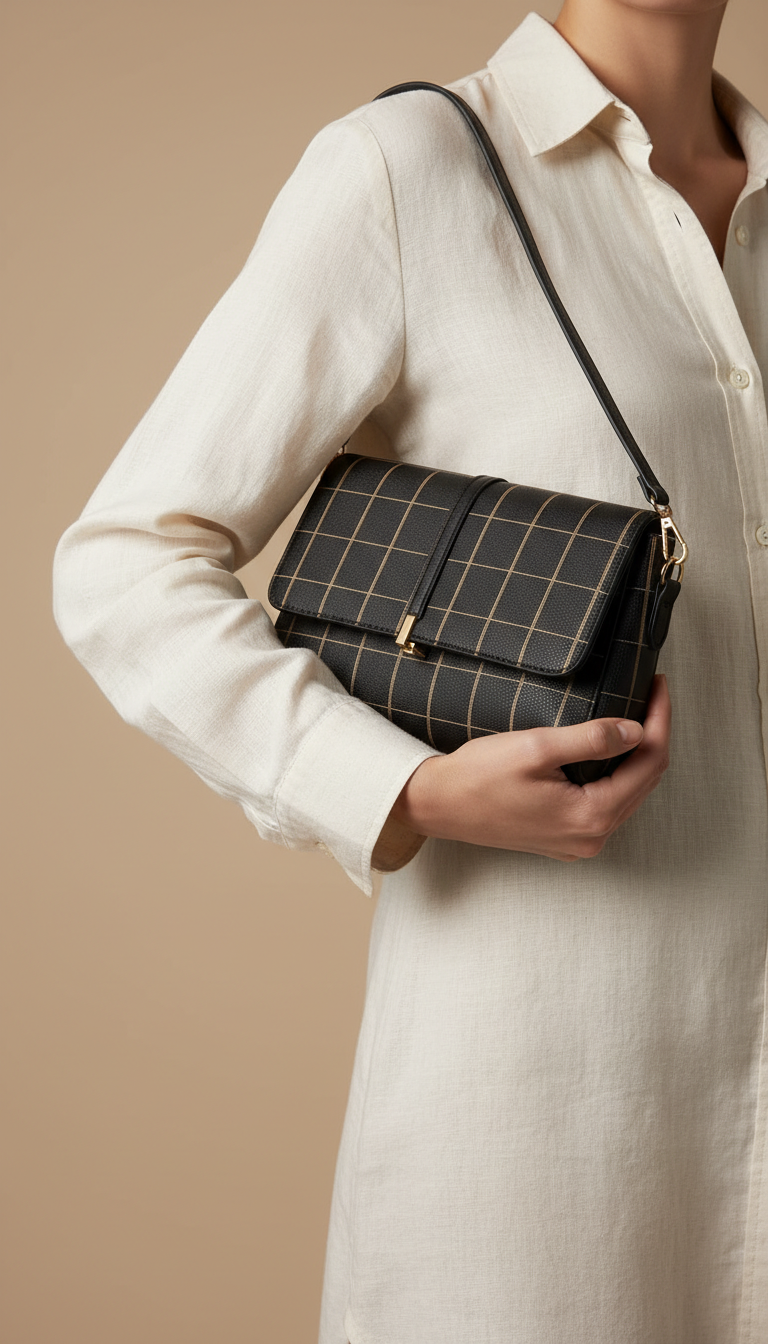 Black Formal Shoulder Bag For Ladies P36541