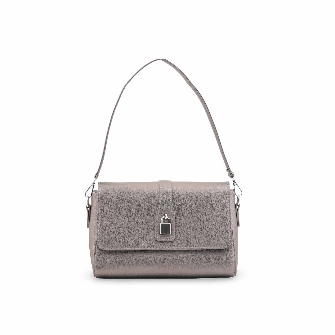 Grey Formal Shoulder Bag For Ladies P36545