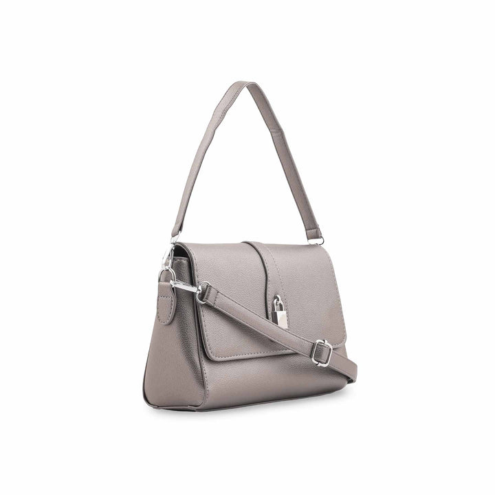 Grey Formal Shoulder Bag For Ladies P36545