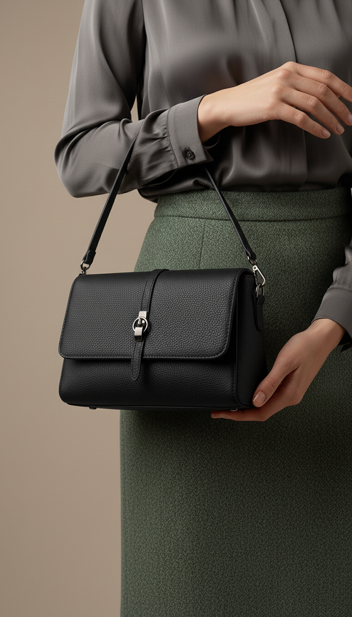 Black Formal Shoulder Bag For Ladies P36546