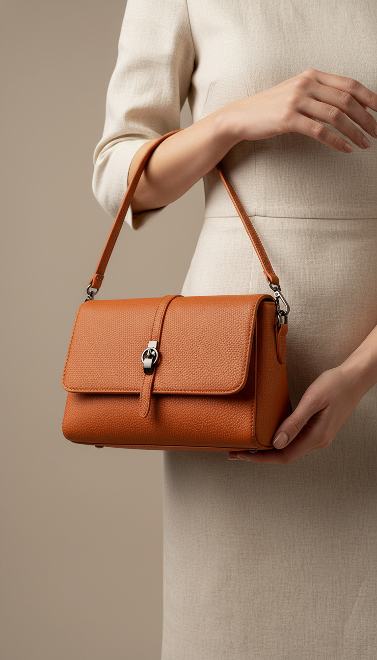 Mustard Formal Shoulder Bag For Ladies P36546