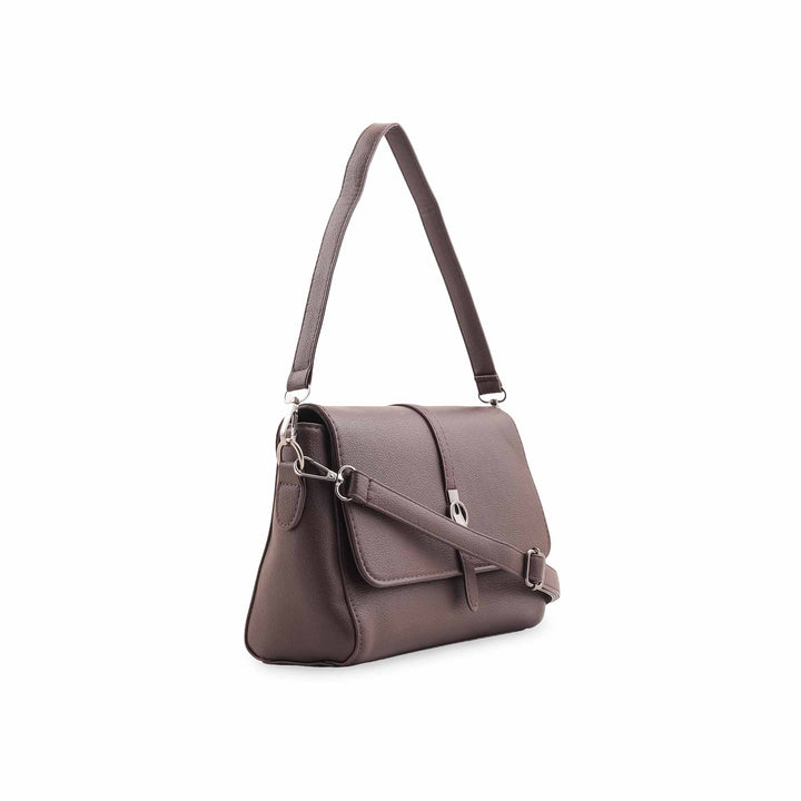 Coffee Formal Shoulder Bag For Ladies P36546