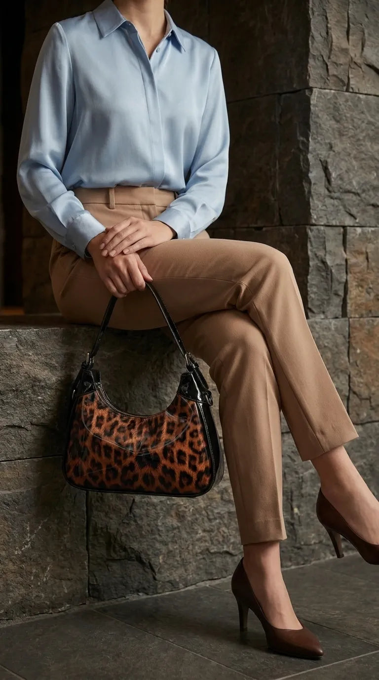 Brown Formal Shoulder Bag For Women P36547