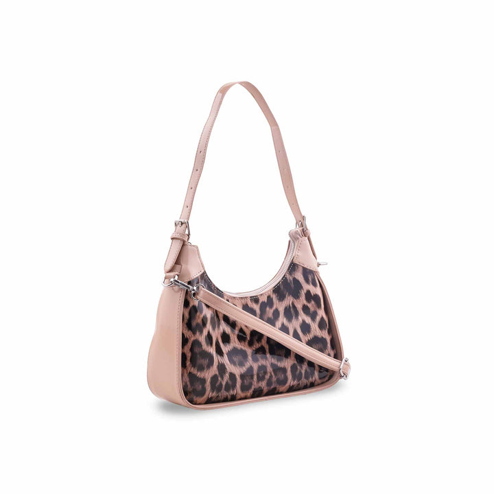Beige Formal Shoulder Bag For Ladies P36547