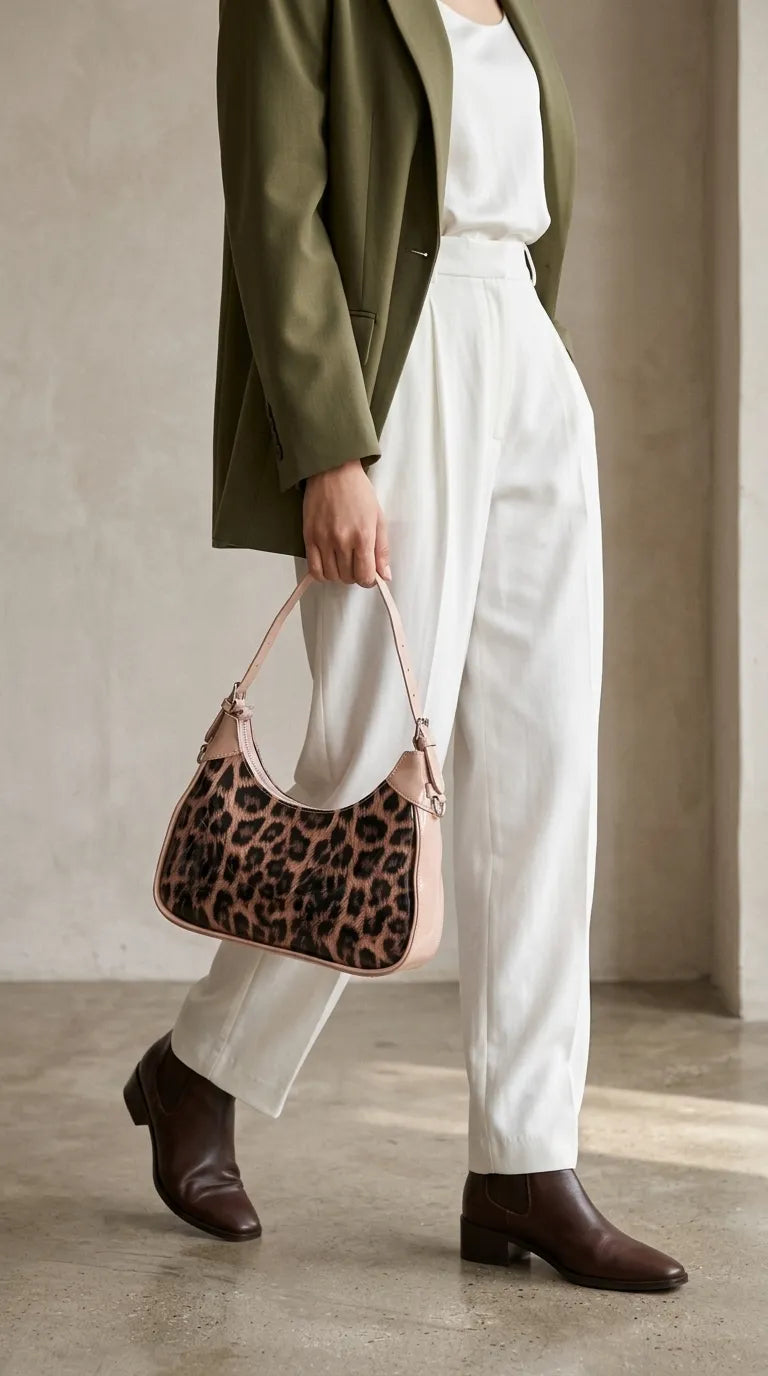 Beige Formal Shoulder Bag For Ladies P36547