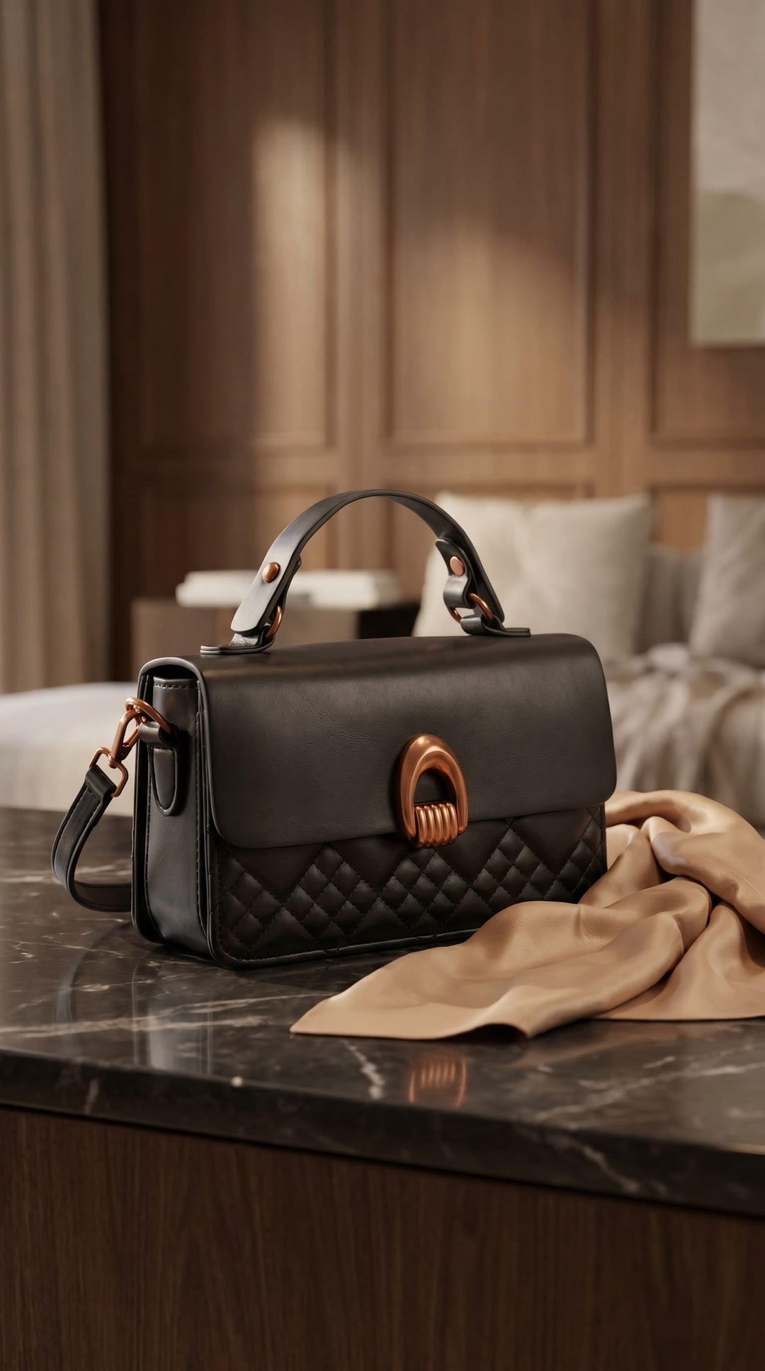 Black Formal Shoulder Bag For Ladies P36548