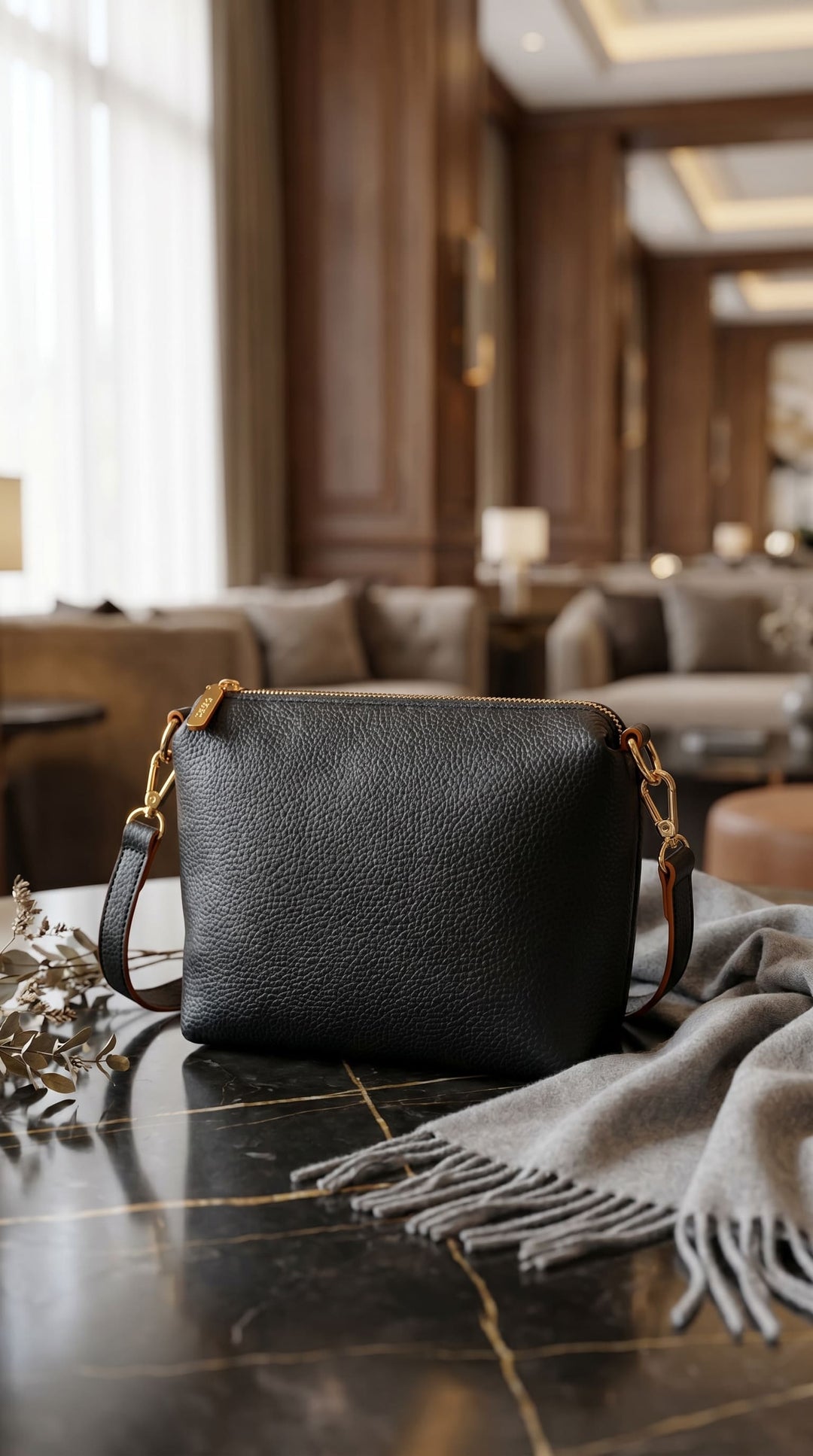 Black Formal Shoulder Bag For Women P36550