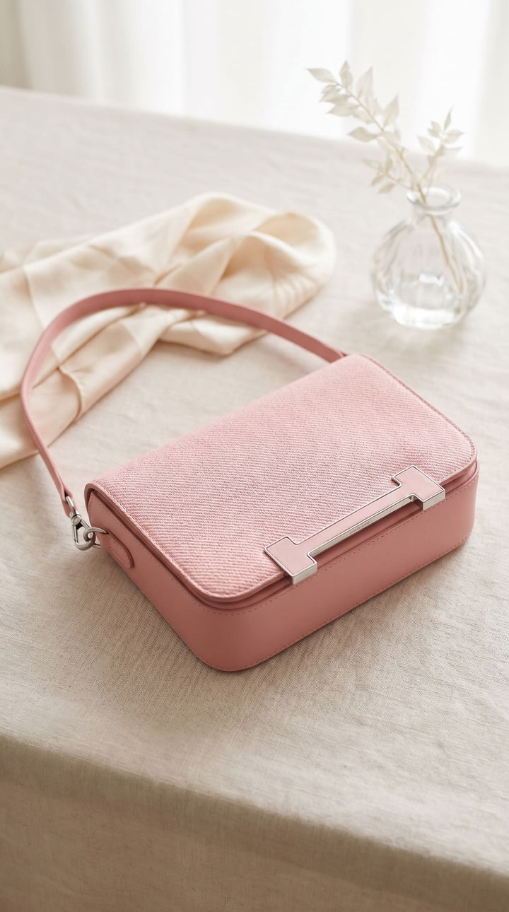 Pink Formal Shoulder Bag For Ladies P36552