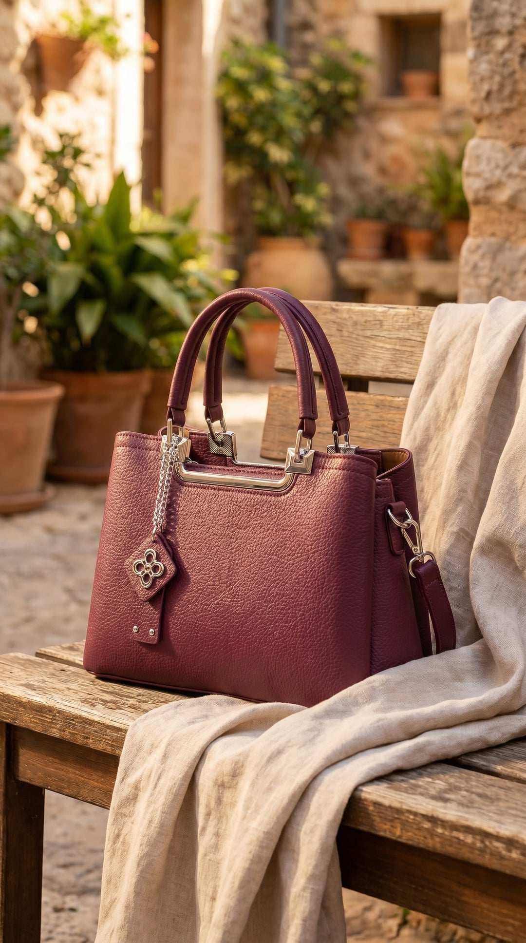 Maroon Formal Hand Bag For Ladies P36558