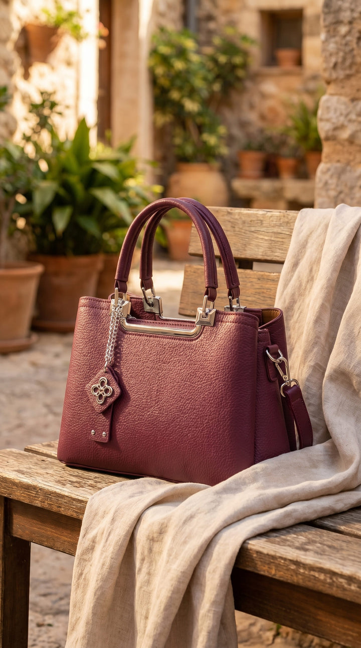 Maroon Formal Hand Bag For Ladies P36558