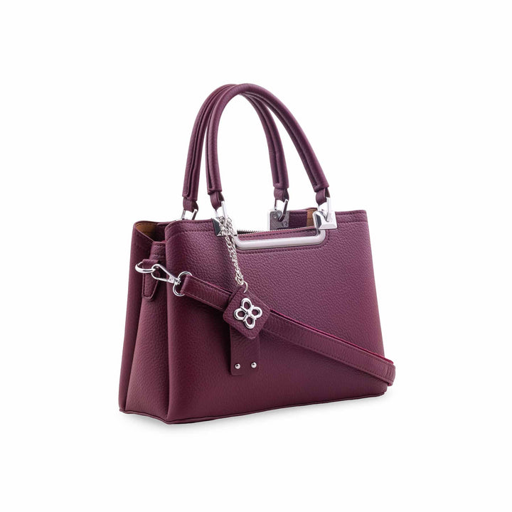 Maroon Formal Hand Bag For Ladies P36558