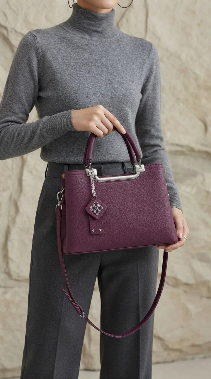 Maroon Formal Hand Bag For Ladies P36558