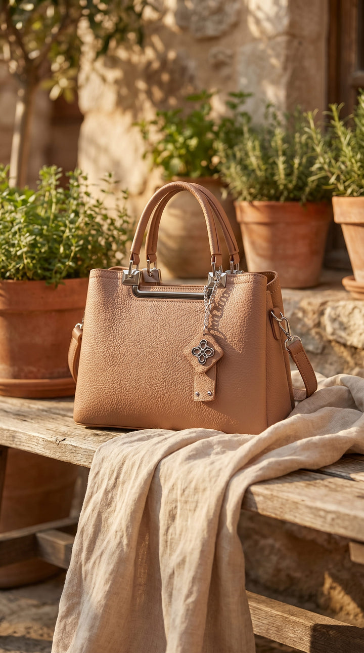 Beige Formal Hand Bag For Women P36558