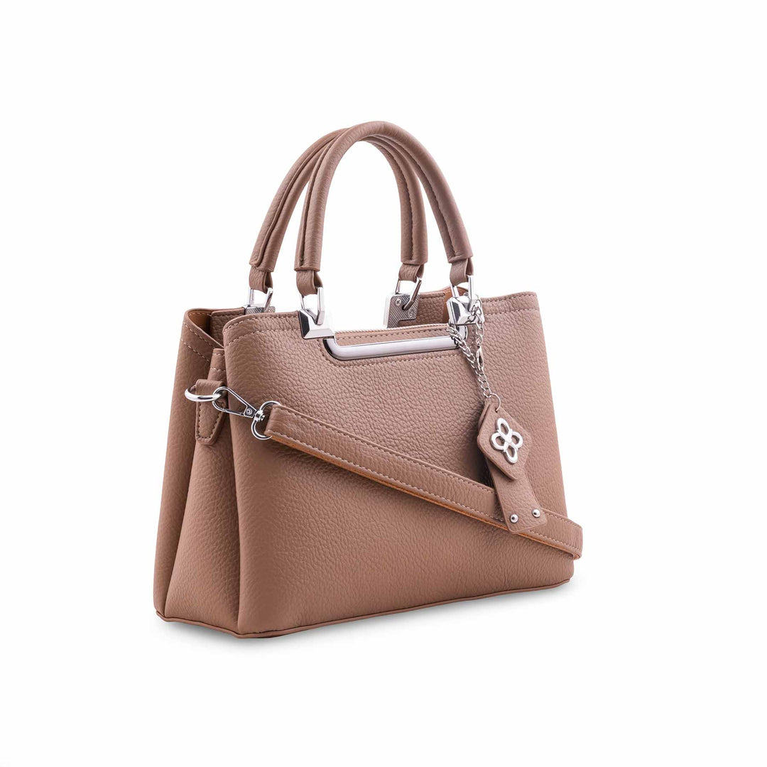 Beige Formal Hand Bag For Women P36558