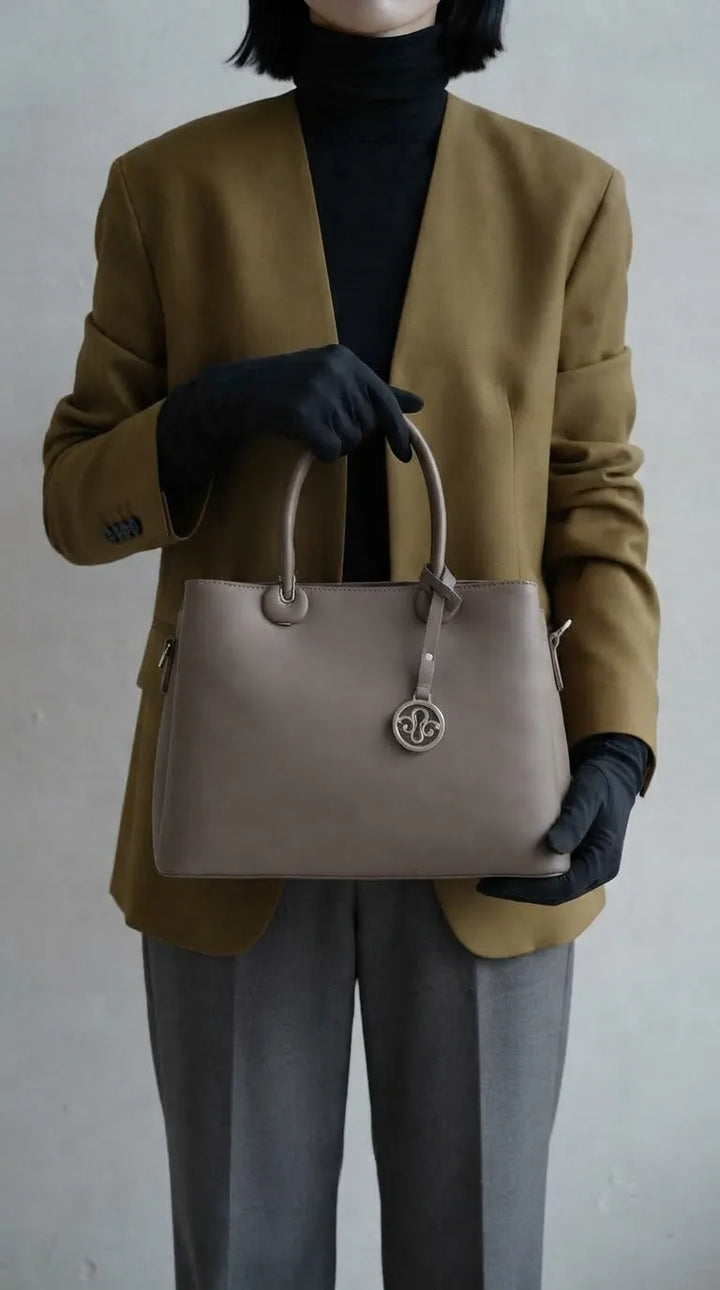 Grey Formal Hand Bag For Ladies P36561
