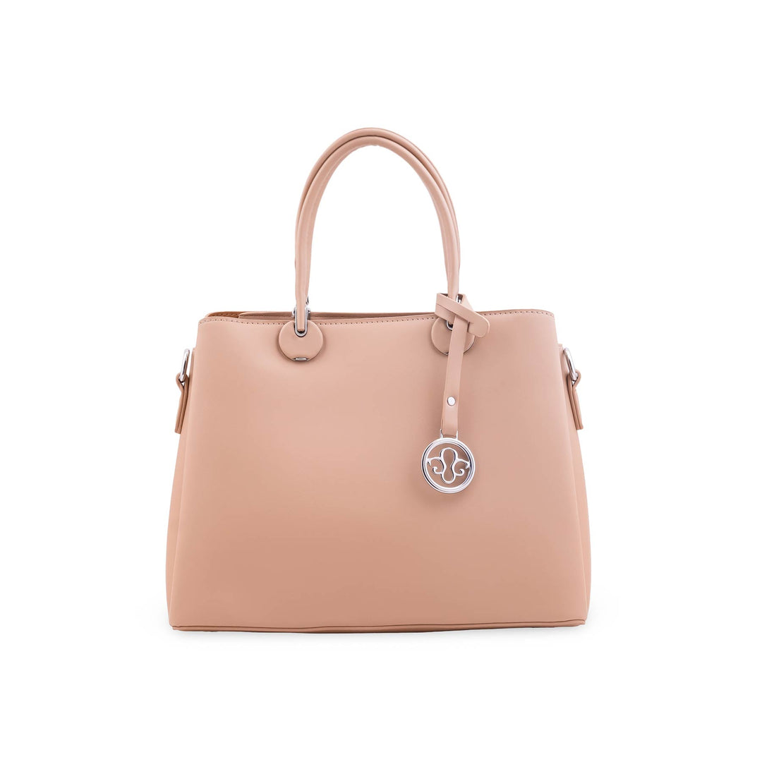 Beige Formal Hand Bag For Ladies P36561